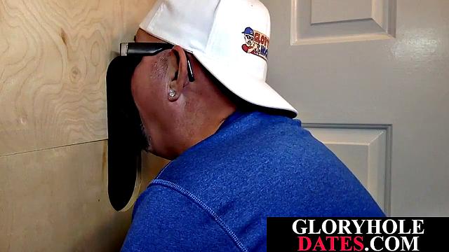 Mature rapidly sucking and wanking black gloryhole rod