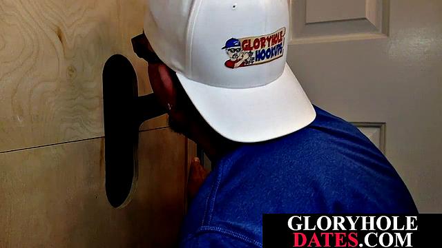 Mature rapidly sucking and wanking black gloryhole rod