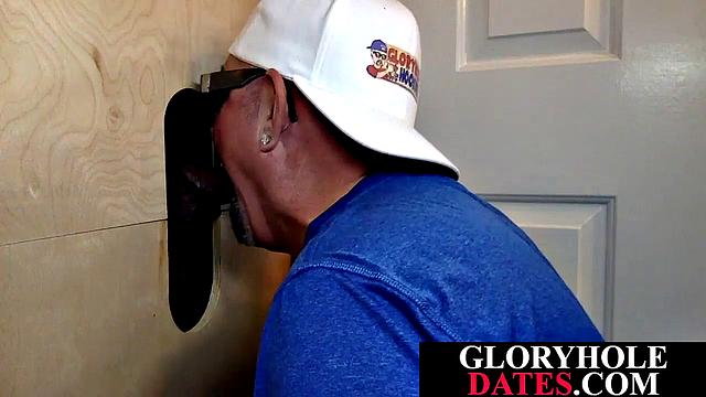 Mature rapidly sucking and wanking black gloryhole rod