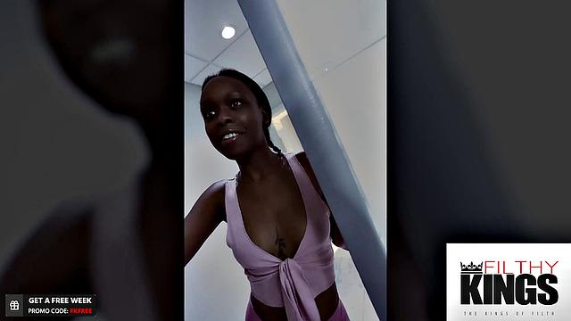 FilthyKings - I Filmed & Fucked My Hot Ebony GF In The Gym Bathroom
