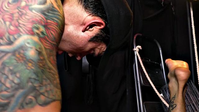 Inked jocks breeding after rimming and using dildo