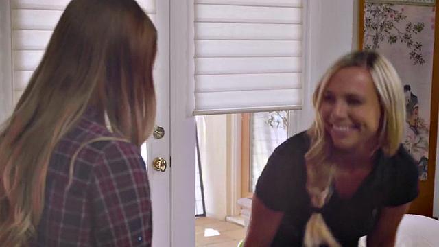 Sexy perverted lesbian seduces BFF while eating her pussy