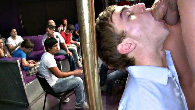 Real public blowjob at kinky party