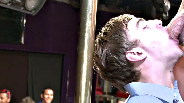 Real public blowjob at kinky party