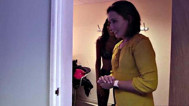 CFNM Black babe wanks cock in group HJ with British ladies