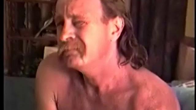 This poor guy is another one of Buck's friends. At the beginning of this shoot he was totally out of it, but after a little help he finally calmed down, showed off his stuff, and shot his load.