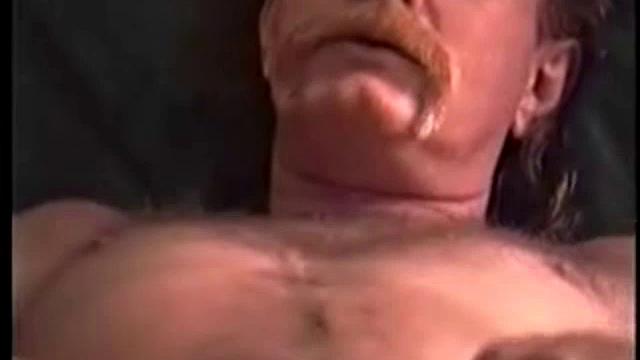 This poor guy is another one of Buck's friends. At the beginning of this shoot he was totally out of it, but after a little help he finally calmed down, showed off his stuff, and shot his load.