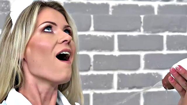 Piss Soaked Nurse Gets Doggystyle