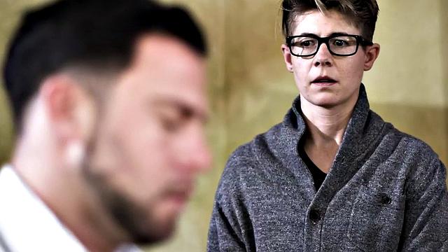 Sexual counselor gives her a rough pussyfucking in the office for some quick cash