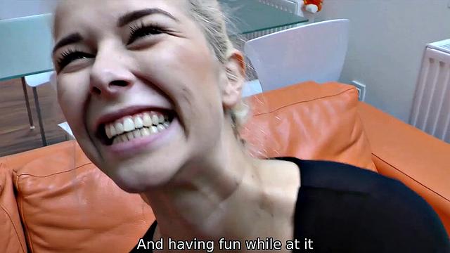 HUNT4K. Cuck counts money while copulates with his girlfriend