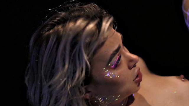 Trans beauty drilled by nice white dick in tight asshole