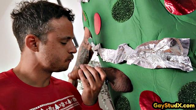 Naughty stud toying his twunk slut