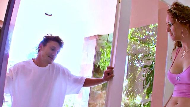 Lusty MILF fingered and fucked by stepsons friend