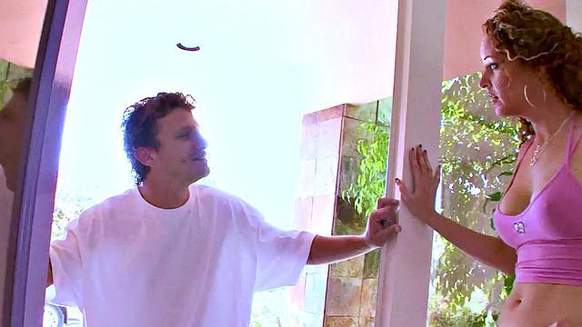 Lusty MILF fingered and fucked by stepsons friend