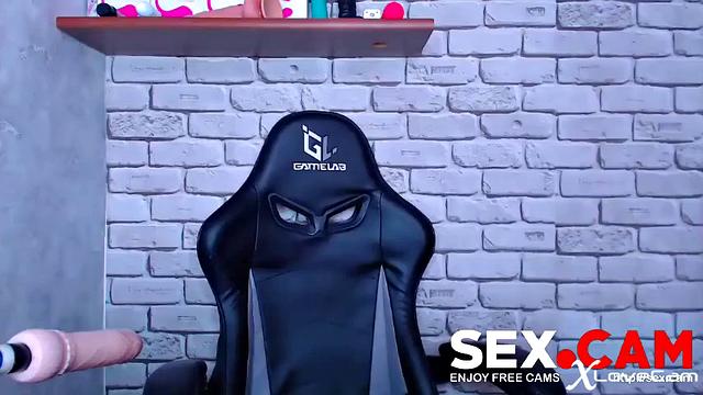 Kinky woman plays with her toys