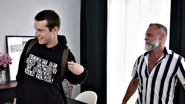 HETEROFLEXIBLE - Pervert Mature DILF Daddy John Knows How His Twink Stepson Benjamin Blue Fucks