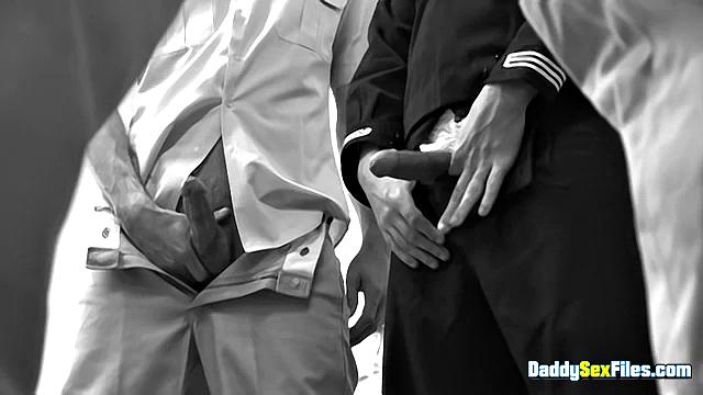 Young Seaman Gets His Cum - Justin Beal, Josh Stone &amp;amp; Hans Berlin
