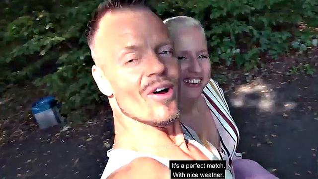 German amateur lady public fucked outdoors by sex date guy