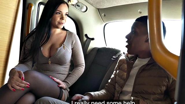 Cab babe in stockings got IR fucked by client