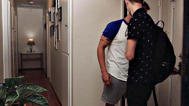 Skinny kinky twink barebacked by stepbro until cumshot