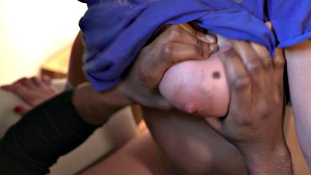 Busty Latina babe sharing BBC in hot threesome