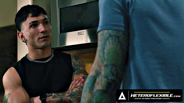 HETEROFLEXIBLE - Mischievous Siren Santiago Seduces Lonely Stepdad For A Good BREEDING