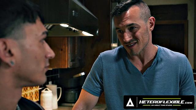 HETEROFLEXIBLE - Mischievous Siren Santiago Seduces Lonely Stepdad For A Good BREEDING