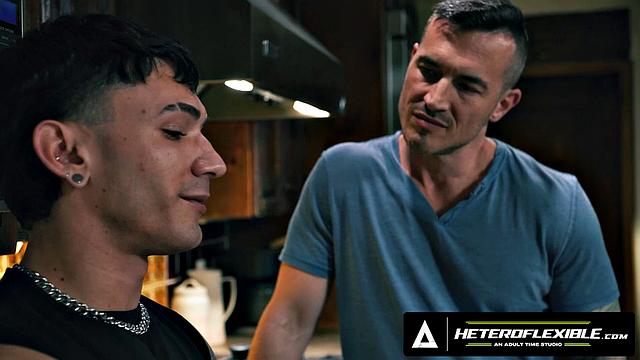 HETEROFLEXIBLE - Mischievous Siren Santiago Seduces Lonely Stepdad For A Good BREEDING