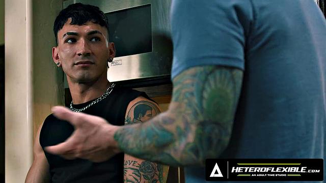 HETEROFLEXIBLE - Mischievous Siren Santiago Seduces Lonely Stepdad For A Good BREEDING