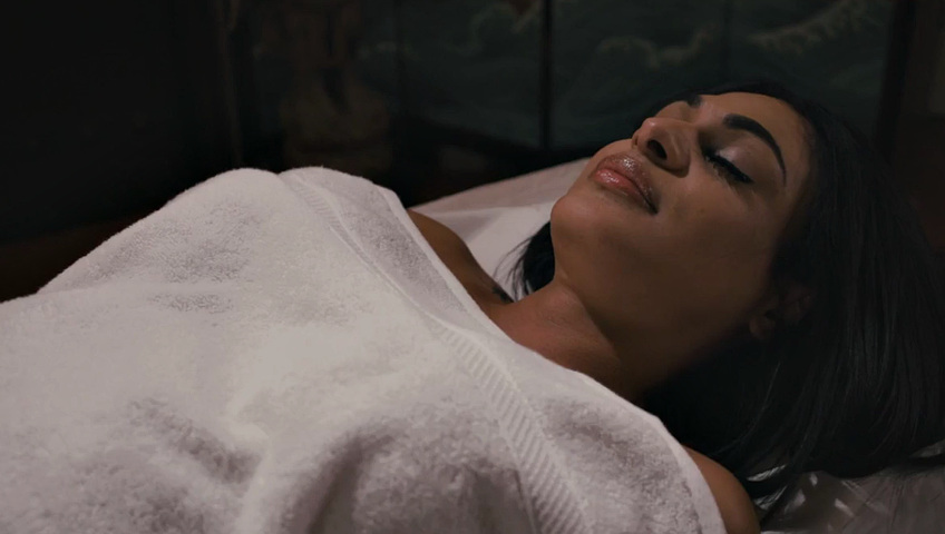 IR busty tattooed and pierced shemale after massage