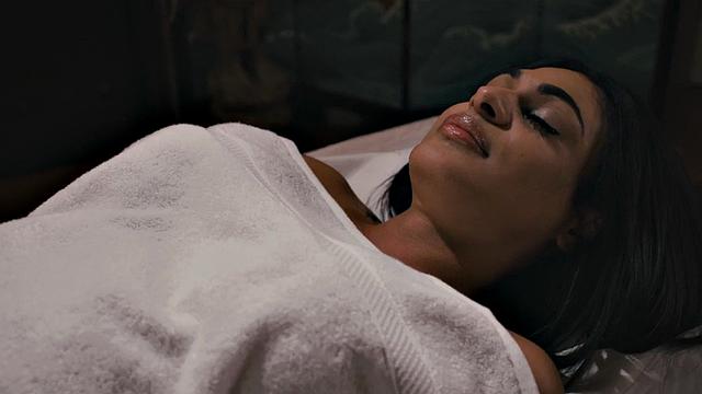 IR busty tattooed and pierced shemale after massage