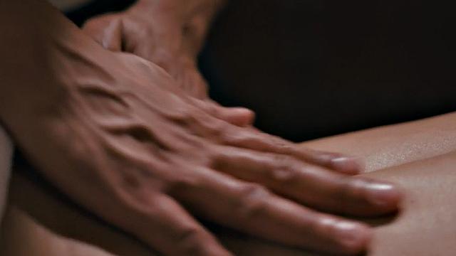 IR busty tattooed and pierced shemale after massage