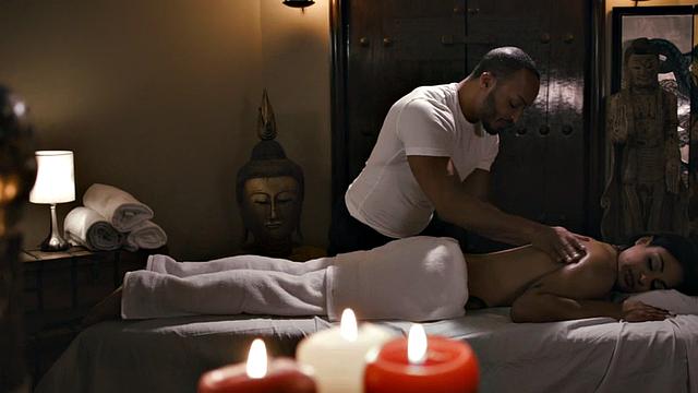 IR busty tattooed and pierced shemale after massage