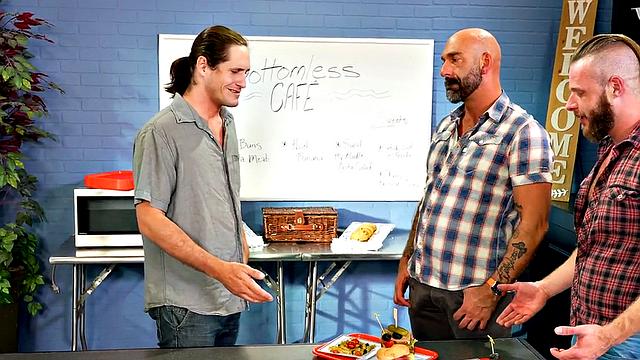 Fisted stud spoiled in 3some by dom gaydaddies