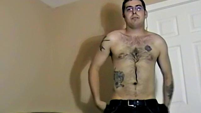 Hairy Straight Brad Blows His Load - Brad