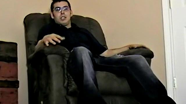 Hairy Straight Brad Blows His Load - Brad