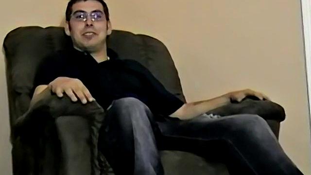 Hairy Straight Brad Blows His Load - Brad