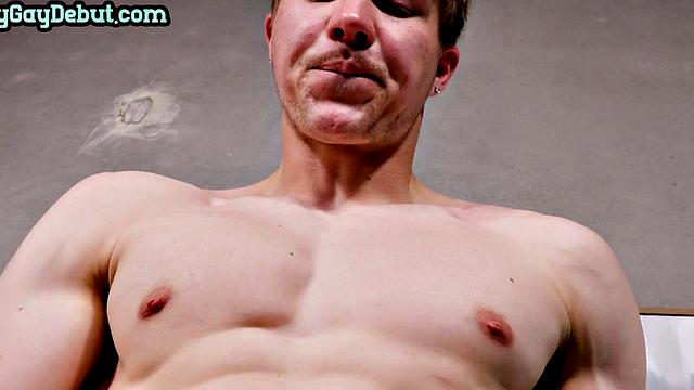 Jock solo casting session with his loaded cock