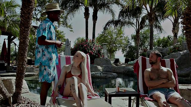 DEVILS FILM - Naughty Blonde Cheats On Boyfriend In Front Of Him With A Resort Employee