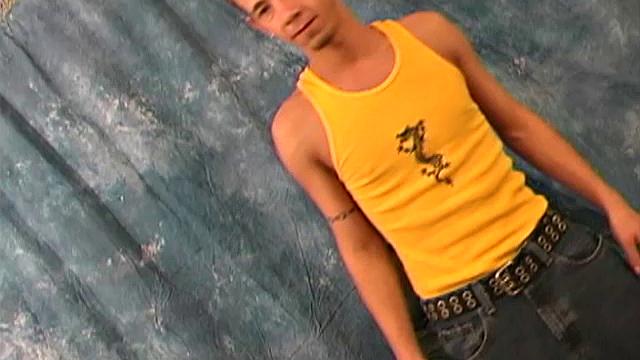 When he's not in class or working at his landscaping job, this young man enjoys partying, driving his cherished BMW roadster and hot sex. Speaking of hot, this adorable 19-year-old is about to strip naked and jack off for us.