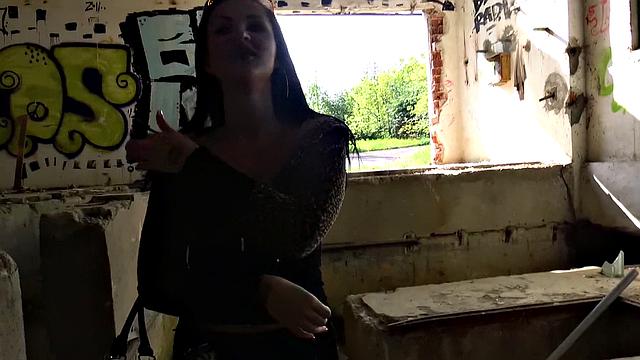 Tattooed tight body fucked outside