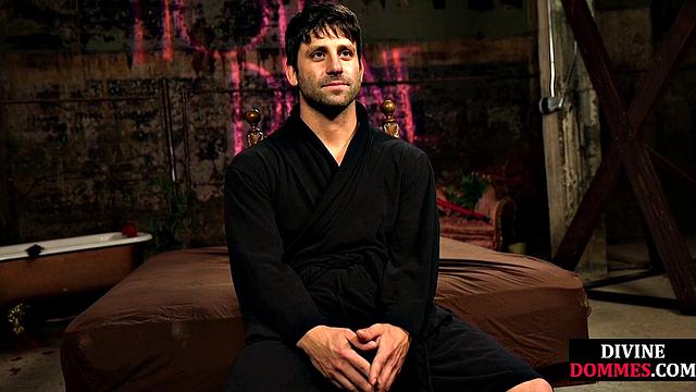 BDSM CFNM whipping and deepthroating with busty latex MILF