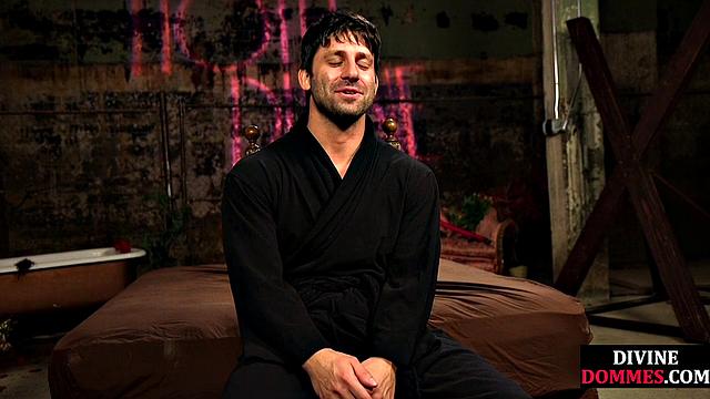 BDSM CFNM whipping and deepthroating with busty latex MILF