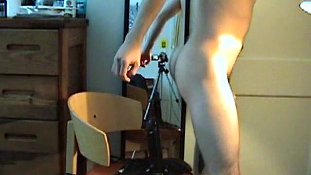 Torque is back for a solo jack off session and he's brought a big black dildo to ride. With the anal sex toy strapped to a chair, his ass swallows it and the inevitable noises and faces follow.