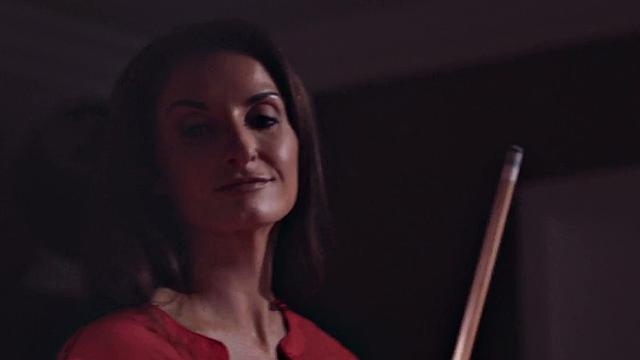 Lesbian MILF and babe enjoy passionate sex on the billiard table