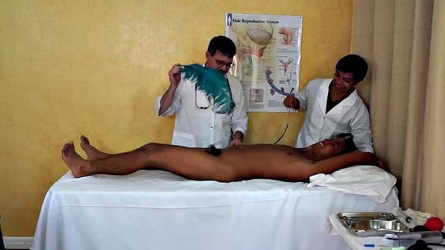 Gorgeous Josh comes in to Dr. Tickle's office for his annual checkup. Doctor Tickle and Vahn put Josh through a complete tickle treatment which includes therapeutic foot tickling with feathers and fingers.