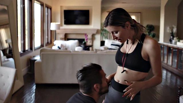 Busty shemale fucks male in anal in missionary