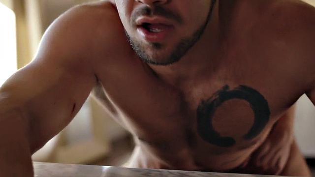 Busty shemale fucks male in anal in missionary