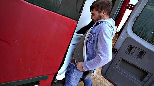 Doggystyled guy fucked in anal hole by naughty fucker