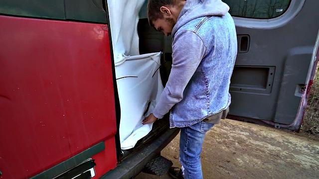 Doggystyled guy fucked in anal hole by naughty fucker